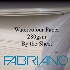 Fabriano watercolour paper sheets 280gsm cold press artists paper 2-52 sheets