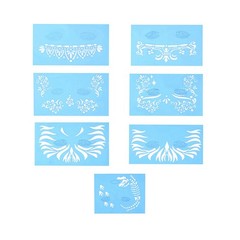 ˜7pcs/set Face Paint Stencil Body Painting Template Facial Makeup Tattoo Desi BL