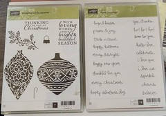 Stampin Up Stamp and Die sets – Good Greetings &Embellished Ornaments