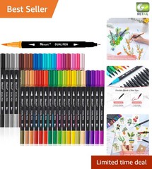 All-in-One 36 Color Dual Tip Markers – Perfect for School and Adult Coloring