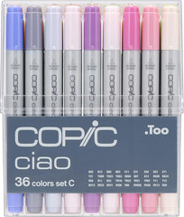 Ciao, Alcohol Markers, 36 Colors Dual Brush Tip Art Markers, Ultra Blendable Mar