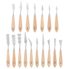 Painting Knife Set, 17Pcs Spatula Palette Knife Scraper Stainless Steel