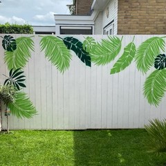 Large Leaf Stencils for Walls Painting – Fern, Palm, Tropical Leaves Reusable
