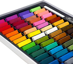 Soft Pastel Set – 64 Vibrant Colors for Artists | Smooth & Blendable | Square Sh