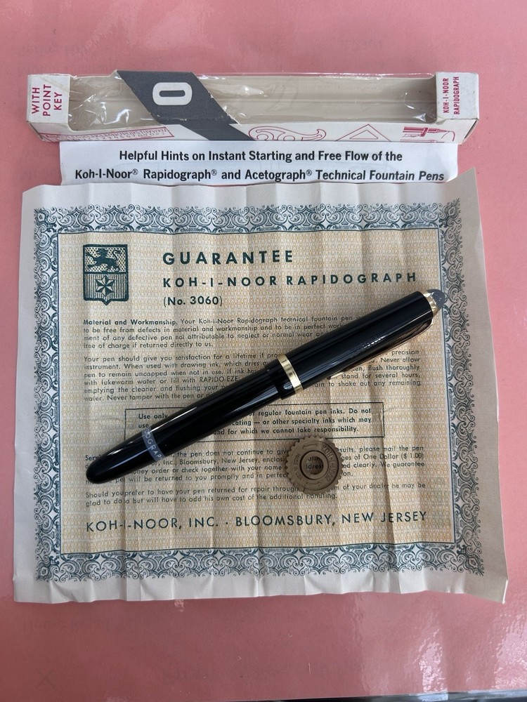 Vtg Koh-I-Noor Rapidograph 3060 No. 0 Technical Drafting Pen Germany Unused