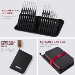 Professional Miniature Painting Kit, Stay Wet Palette & 16PCS Detail Black