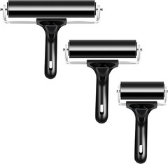 VinBee Soft Rubber Brayer Rollers for Crafting Brayers Large, Black