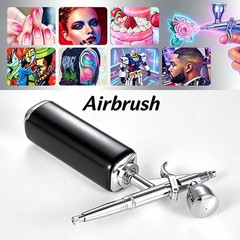 airbrush kit,Handheld Airbrush Gun for Barber, Model Painting, Nail Art, Makeup