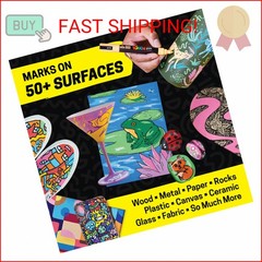 uni Posca Acrylic Paint Art Markers, Set of 12 Extra Fine Point Thin Paint Pens
