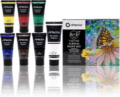 High-Quality Acrylic Paints – 6×2.02oz & 1×4.05oz Tubes