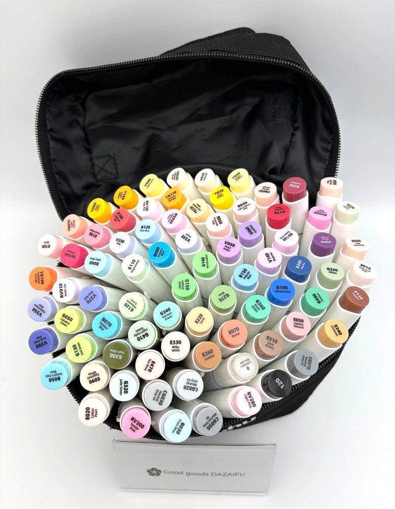 Rare 19 Colors Japan Limited Ohuhu 80 Pastel Markers Brush & Chisel B170 missing