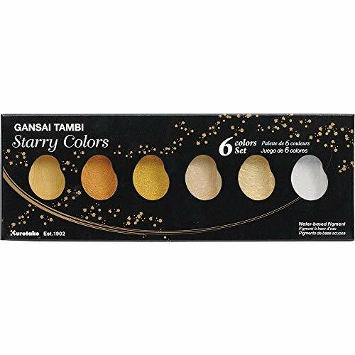 Kuretake Gansai Tambi Starry colors 6 color set MC20SC/6V GOLD