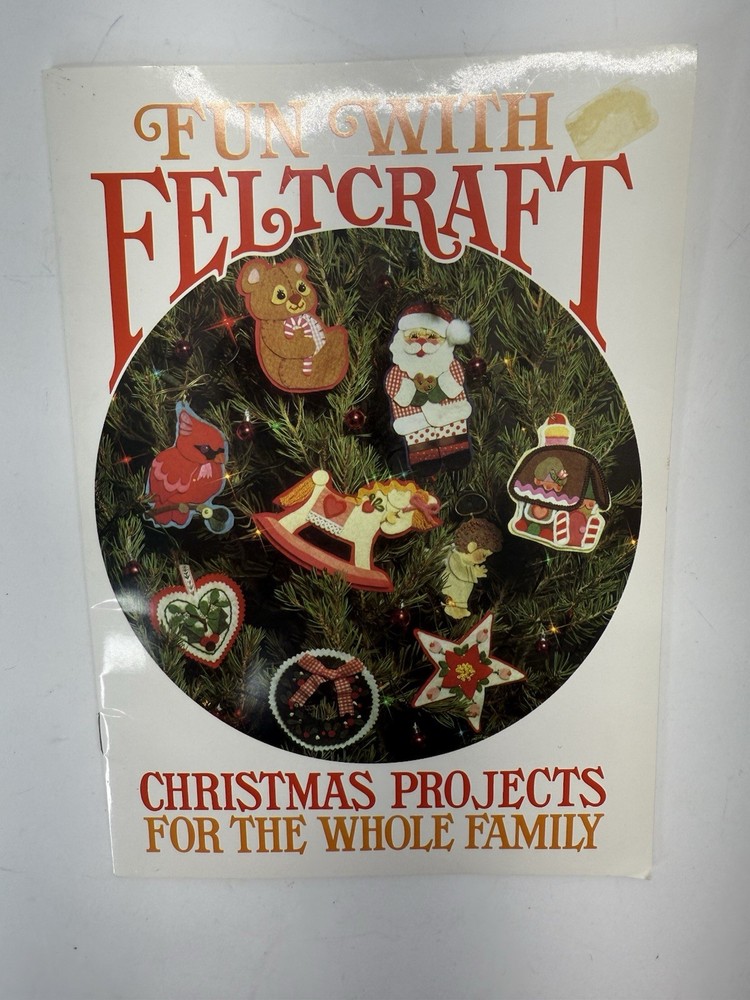 Fun with Feltcraft Christmas projects Cardinal Mushroom Cat Ornaments Tree Skirt