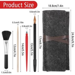 14 Pcs Scratch Art Tools Scratching Drawing Tool 1.5 cm (0.6 inches), Black