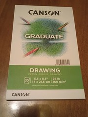 Canson Drawing Paper Pad 5.5×8.5 inch 20 Sheet Graduate Artist Mixed Media Book