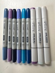 Copic Ciao Copic Sketch Art Illustration Markers Blue Purple 9 pieces