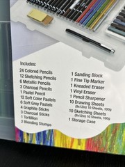 Color Academy Deluxe Art Set 100 Pieces Draw Sketch Create New