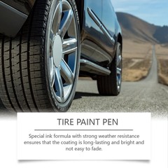 Professional Tire Marker Pen Quick Dry Waterproof for Cars and Home Applications