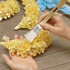 7pcs Professional Goat Hair Blend Mop Brush Set Gold Foil Gilding Brushes
