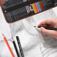, Sketching Pencil Set Drawing Pen Charcoal Sketch Kit Cover Graphite Charcoa…