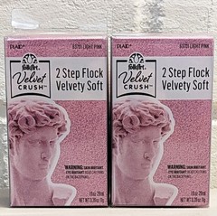 New Sealed (2) FolkArt Velvet Crush Light Pink Flock Kit 2 Step Velvety Soft