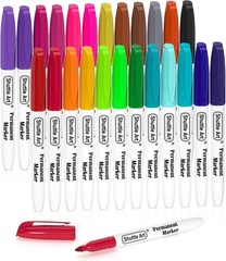 Perfect Arts & Crafts Tool: 24 Fine Tip Permanent Markers for Kids – Waterproof
