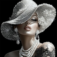 Elegant Lady Diamond Art Kits for Adults, 5D Special Shaped Beautiful Woman Diam