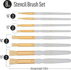 Stencil Brush Set, (8-Piece), 0289956