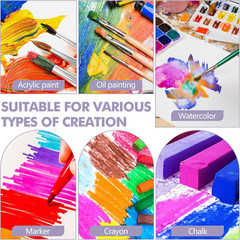 Canvas Boards for Painting 8X8, 6 Pack Canvases for Painting Primed Acid Free Bl