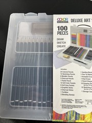 Color Academy Deluxe Art Set 100 Pieces Draw Sketch Create New