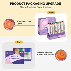 Arrtx 30 Colors Acrylic Paint Pens for Rock Painting, Extra Brush Tip, Water …