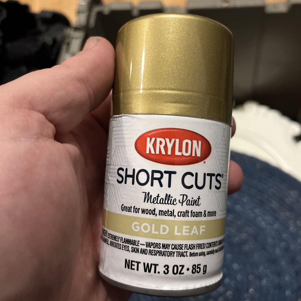Krylon Short Cuts Metallic Gloss Finish Spray Paint, Gold Leaf, 3 Oz.