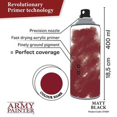 The Army Painter, Base Primer Matt Black, 13.5 Ounce (Pack of 1), Black