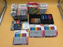 Huge Art Marker Lot Sharpie Posca Zebra Alcohol Markers Drawing Supplies Bundle