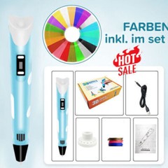 3D Printing Pen Set 3D Drawing Pen with Led Display 12 Color Filament Kid Gift