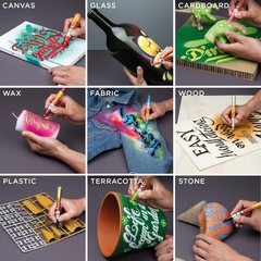 All-Surface Acrylic Paint Marker Set – 10 Colors, High Covering, 2mm Point