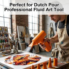 Cordless 6-Nozzle Paint Pouring Blower, Cool 1 Count (Pack of 1), Multi-color