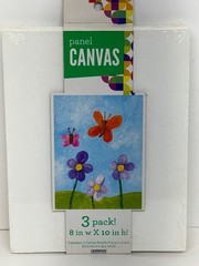 8 x 10 Canvas Panels 3 Pack White