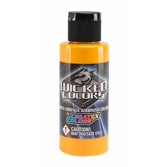 Createx Wicked Colors W011 Golden Yellow 2oz. water-based airbrush paint