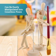 12″ Wood Art and Drawing Male & Female Manikin