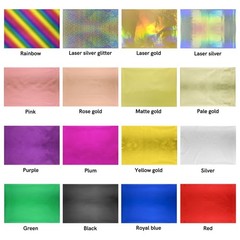 Briartw 20x29cm Hot Foil Paper 50 Sheets Pack 50 Sheets, 16 Colors Mixed