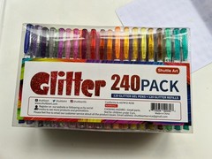 Shuttle Art 240 Pack Glitter Gel Pens, 120 Pens + 120 refills