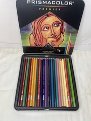 PRISMACOLOR PREMIER COLORED PENCILS Set of 48 in Metal Tin Drawing FINE ART