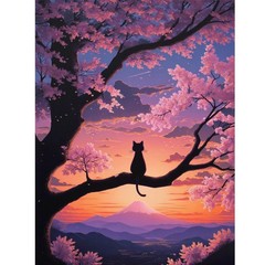 Cherry Blossom Diamond Art Kits for Adults,Spring Flower Diamond Painting for Be