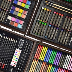 Kit De Lapices De Colores Para Dibujar Y Dibujar 145 Piezas Suministros De Arte.