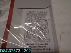 Art Eclect Adult Coloring Greeting and Thank You Note Cards with Ocean Designs