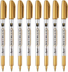 Metallic Markers Pens – Silver and Gold Paint Pens for Black Paper, Glass, Rock