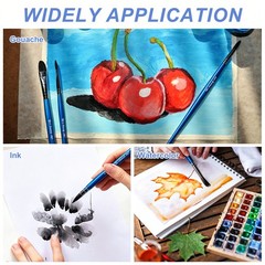 22mm / 0.87″ Soft Synthetic Squirrel Paint Brush for Artists, Wood Color