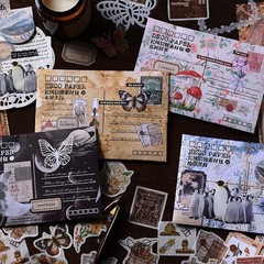 100 PCS Vintage Ephemera Pack Journaling Scrapbooking Supplies Scrapbook Stic…
