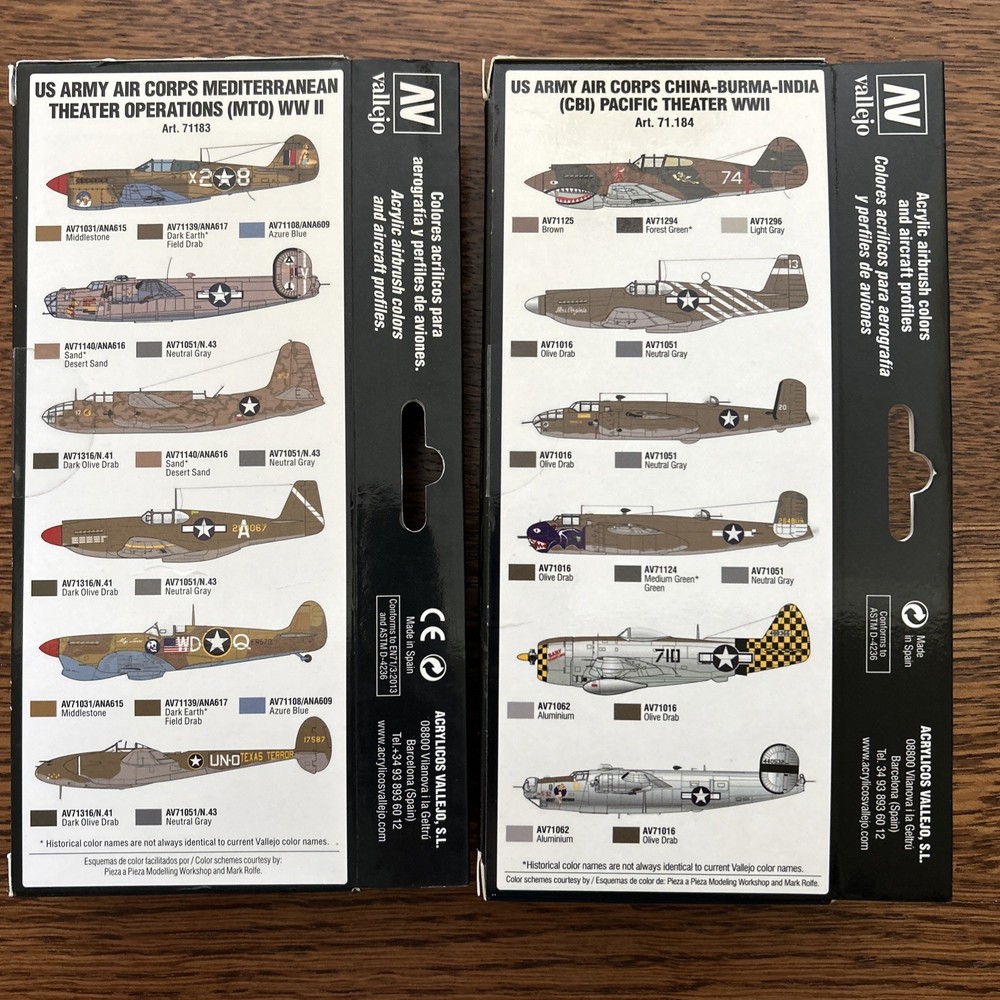 Air War Color Series Acrylic Air Brush Colors Army Air Please Read*Boxes Only**